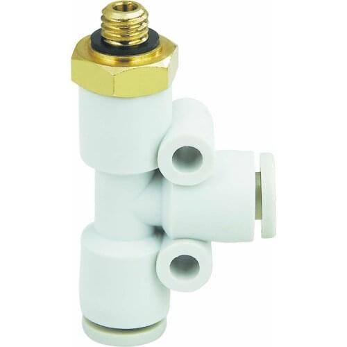 Free shipping pneumatic part connector Air hose Fittings Brass male thread Tee Connector in size1/8" for PU hose/soft nylon hose