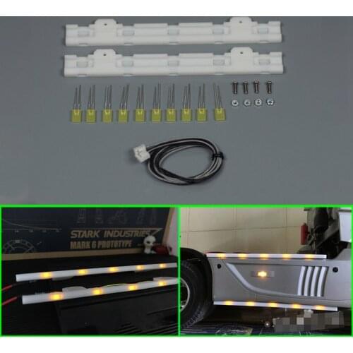Side Light Decoration for 1/14 Tamiya RC Truck Trailer Tipper Scania MAN Benz Actros Volvo Car Diy Parts