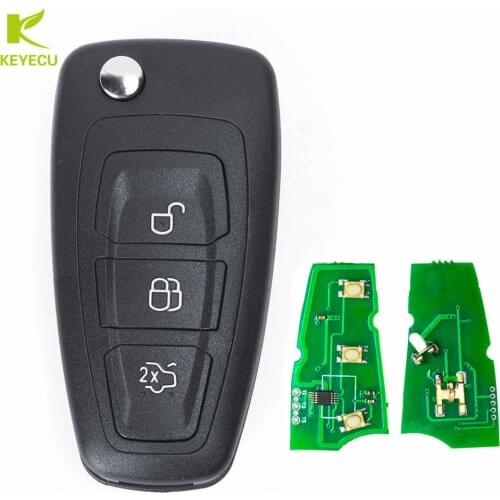 KEYECU Aftermarket Remote Car Key Fob 434MHz 63+ CHIP for Ford Mondeo Focus C-Max Grand Galaxy S-Max P/N: 5WK49986