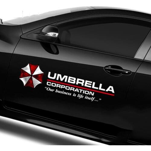 35-90cm Colored Umbrella Corporation Car Styling PVC Sticker Side Door Body Garland Hood Sun Roof Fuel Cap Cool Decoration Decal
