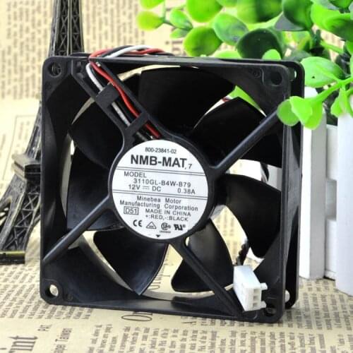 FOR NMB 3110KL-04W-B79 DC12V 0.38A Cisco Switch 3-wire 8025 Fan