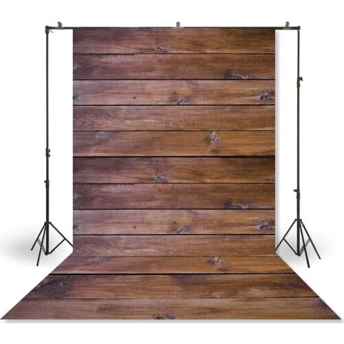 HUAYI Photography Backdrop Newborns Baby Child Photo Booth Background Old Brown Wood Planks Studio Portraits Floordrop XT-4188