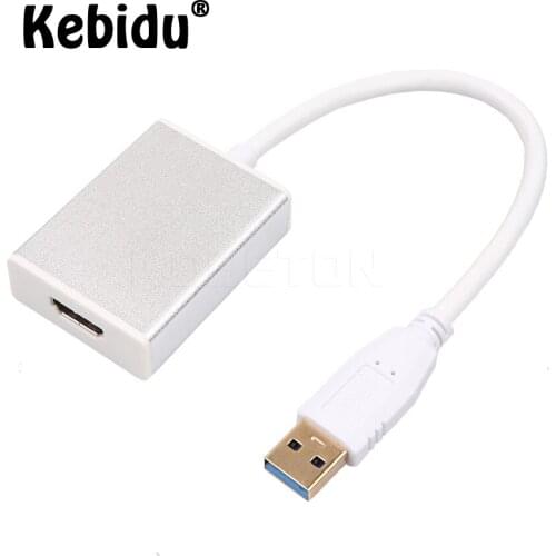 Kebidu USB 3.0 to HDMI Cable HD 1080P Converter Cable Multi Display Graphic Adapter for PC TV Laptop Audio HDTV LCD