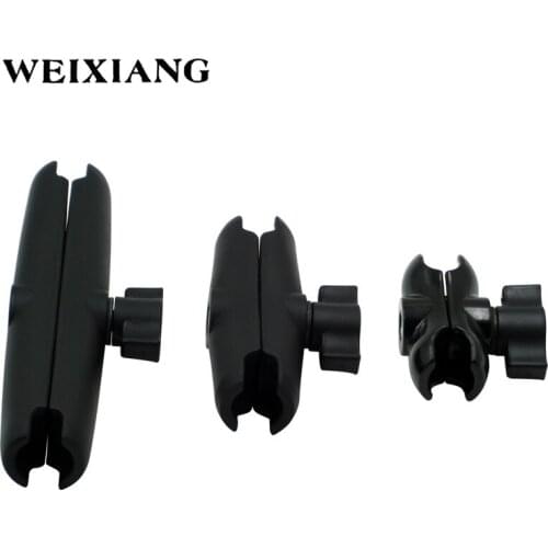 Double Socket Arm for 25mm Based Ball adapters Motorcycle ATV Dirt Electric Bike X Grip Mount Cellphone Holder Handlebar Accessy