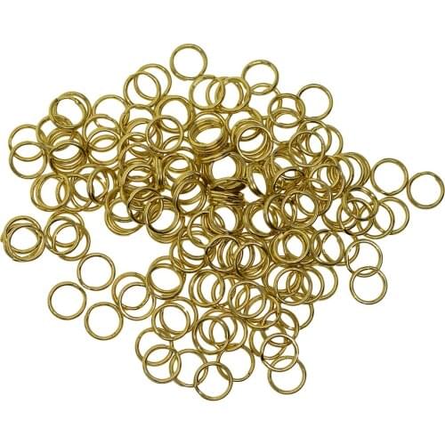 100piece 10mm Solide Brass Round Keychain Split Key Rings Loop Findings DIY