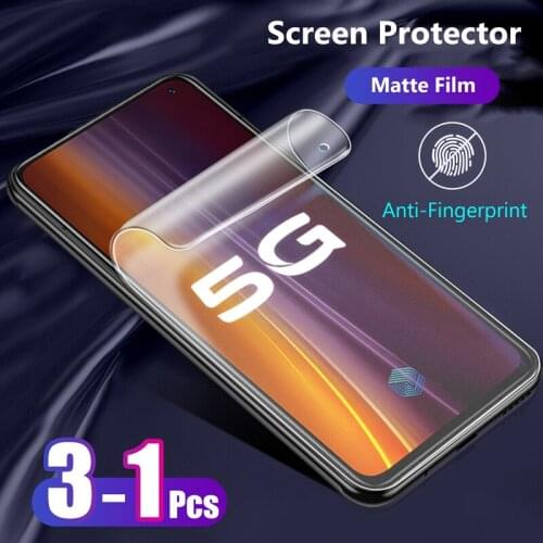 3 Pcs For vivo iQOO 3 5G iQOO3 6.44" Full Cover Matte Real Soft Hydrogel Film No Fingerprint Frosted Game Screen Protector