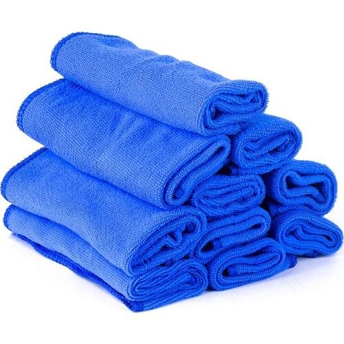 Mayitr 10pcs Microfiber Wash Clean Towels Car Cleaning Duster Soft Cloths Cloth for Kitchen Cleaning Tools 30x30cm