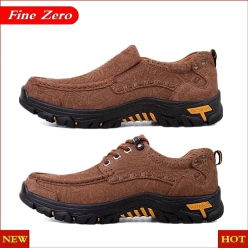 New Men Shoes Genuine Leather Shoes Men Flats Loafers High Quality Outdoor Men Sneakers Male Vintage British Street Casual Shoes