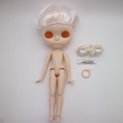 Male body hair scalp and eye mech for DIY customization Nude blyth doll accessories