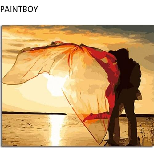 PAINTBOY Framed Picture DIY Digital Canvas Oil Painting By Numbers Home Decor For Living Room Wall Art GX8270 40*50cm