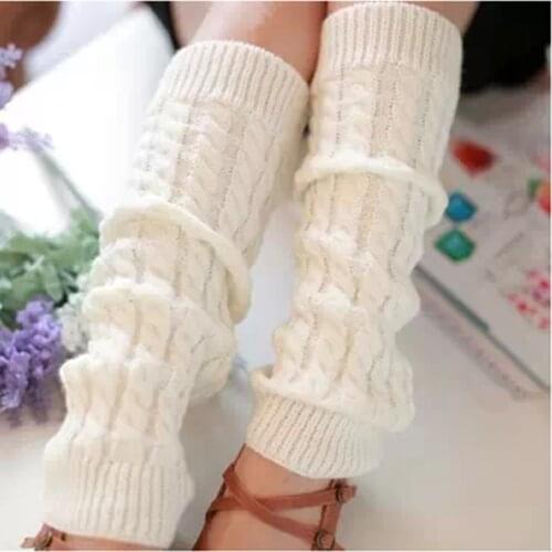 Sannian Twist Autumn And Winter Pile Socks Women Korean Knitting Warm Japanese Socks Wool Leg Sleeves Over The Knee Socks