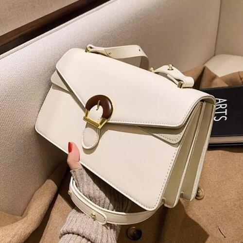 Solid color Square Armpit bag 2021 New High-quality PU Leather Womens Designer Handbag High capacity Shoulder Messenger Bag