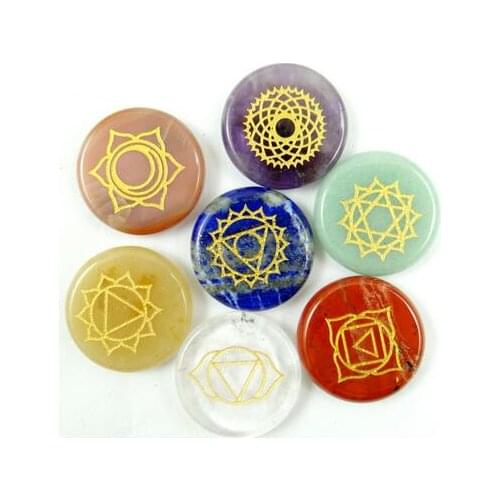 Wholesale Natural stone Chakra Quartz Crystal Turquoises lapis aventurine pendant for diy Jewelry making necklace Accessories