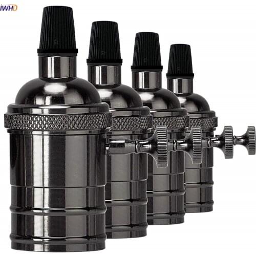IWHD Retro Lampholder E27 Socket Lamp Base 110-220V Bulb Holder Duy Fitting Portalamparas Vintage E27 Lamp Holder Edison CE UL