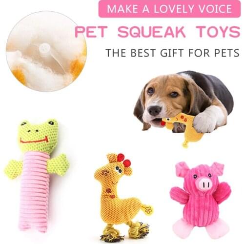 Plush Dog Toy Squeaker Squeaky Chew Toys for Small Large Dogs Puppy Interactive Molar Bite-resistant Cartoon Pets Accessories