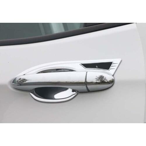 Full Set Chrome Door Handle Protector Bowl Cover Trims Strips For 2017-2021 Jeep Compass ABS Decoration Style New
