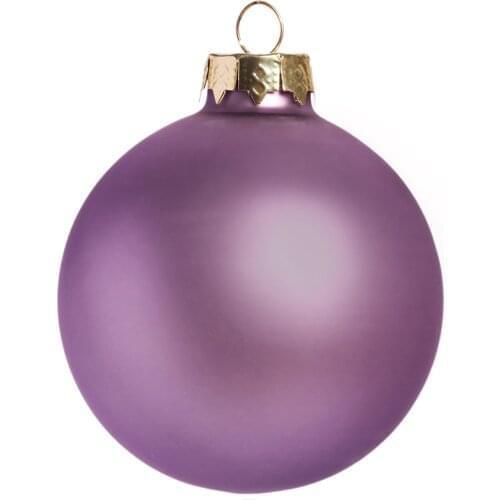 Promotion - 5PCS/PAK, Home Event Party Christmas Xmas Decoration Ornament 80mm Painted Purple Glass Bauble Ball - Matte