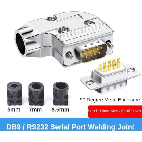Industrial-grade L-type DB9 female DB15 male 9-pin 15-pin connector computer string oral 90-degree elbow 232 gold