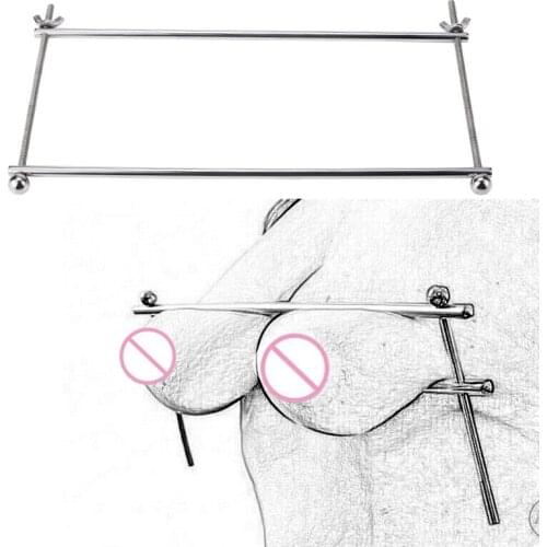 Stainless Steel Adjustable Steel Bars Nipple Clamp Adlut Nipple Clitoral BDSM Play Sex Toys for Advanced Nipple Players Sex Shop