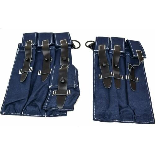 WWII GERMAN AMMO AMMUNITION MAGAZINE POUCH CANVAS BLUE armyshop2008