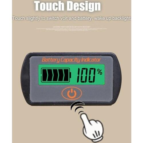 12 V Lead Acid Battery Percentage Electricity Meter Voltmeter Electric Quantity Display Power Down Memory Function
