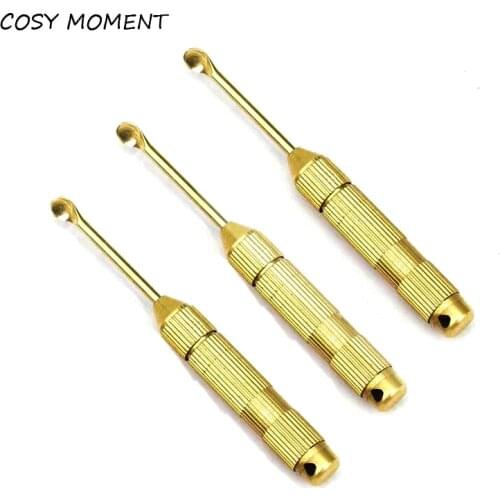 COSY MOMENT 2PCS/LOT MultiFunction Golden Metal Spoon For Snuff Bottle Sniffer Smoking Accessories YJ431