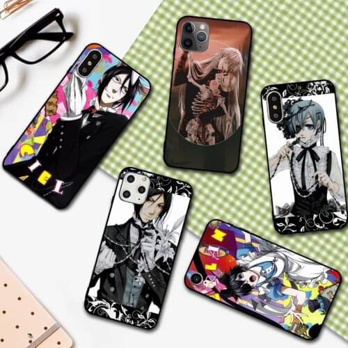 YNDFCNB Anime Black Butler Kuroshitsuji Phone Case for iPhone 11 12 pro XS MAX 8 7 6 6S Plus X 5S SE 2020 XR cover