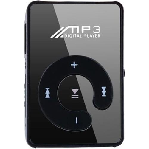 Mini Mp3 Mirror USB Clip MP3 Player Support 8GB Micro SD TF Stylish Design 8GB Micro SD TF Card Music Media Music Sound Quality
