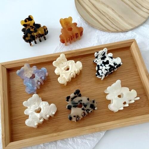 1 pc HOT Korean Cute Bear Hair Clip Claw Clamp for Women Girls Kids Hairpin Crab Headband Hair Washface Accessories Headwear