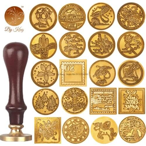 1PC Plant Wax Seal Stamp Flower Mushroom Telescope Cherry Cactus Retro Antique Scrapbooking Stamps Wedding Decorative Invitation