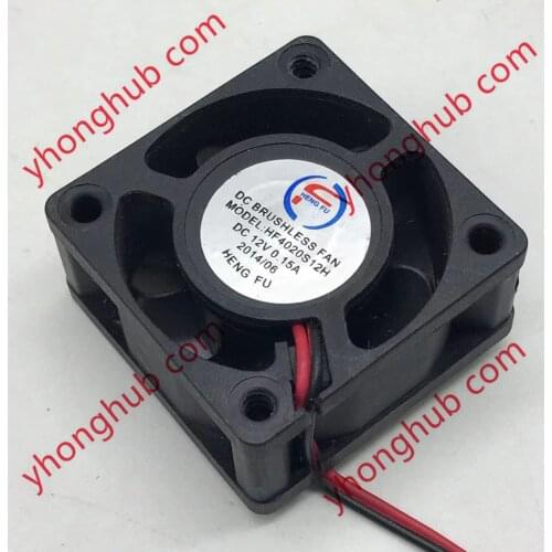 HENG FU HF4020S12H DC 12V 0.15A 40x40x20mm 2-Wire Server Cooling Fan