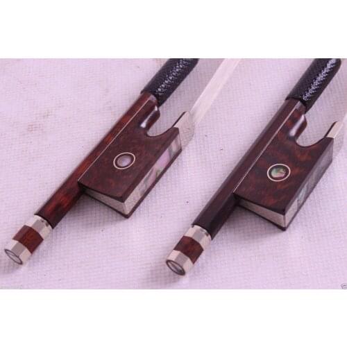 2 pcs Snake Wood Violin Bow 4/4 Straight Eyes inlay High Quality #R13-1