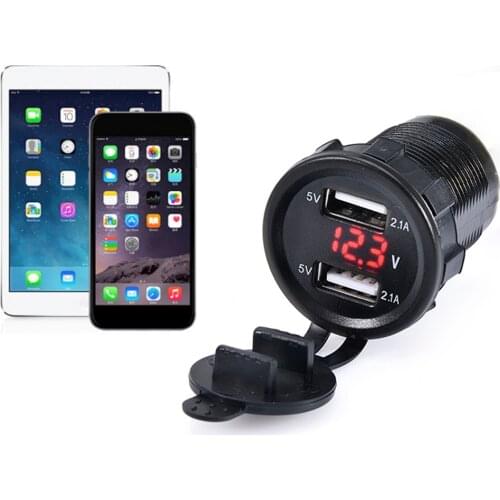 Car Chargers 2 Ports Fast Charging For SamsungHuawei iphone Plus Universal Dual USB Cigarette Lighter Socket Car-charger Adapter