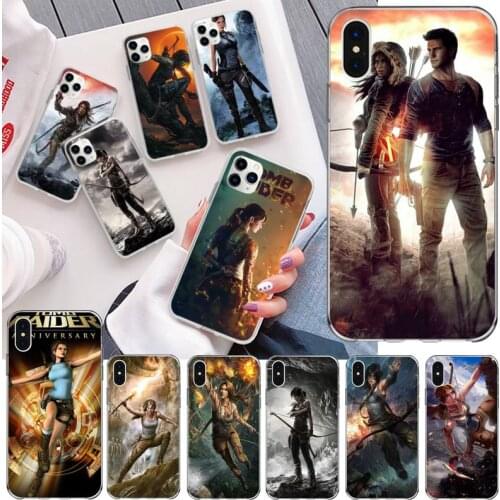Lara Croft Tomb Raider DIY Painted Bling Phone Case for iPhone 11 pro XS MAX 8 7 6 6S Plus X 5S SE 2020 XR cover
