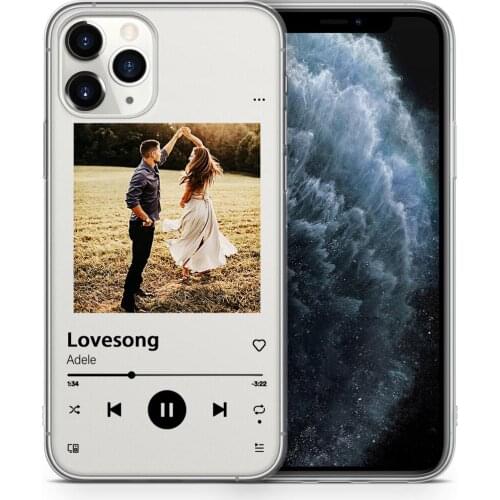 Custom Plaque Music Phone Case New Fashion Cover Transparent For Iphone 12 Mini 11pro Max Se2020 6 6s 7 8 Plus X XS XR Xsmax