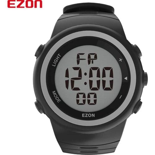 EZON T023 Mens Outdoor Running Sports Watch Digital Casual Pedometer Watches Alarm Stopwatch 50M Waterproof Wristwatch
