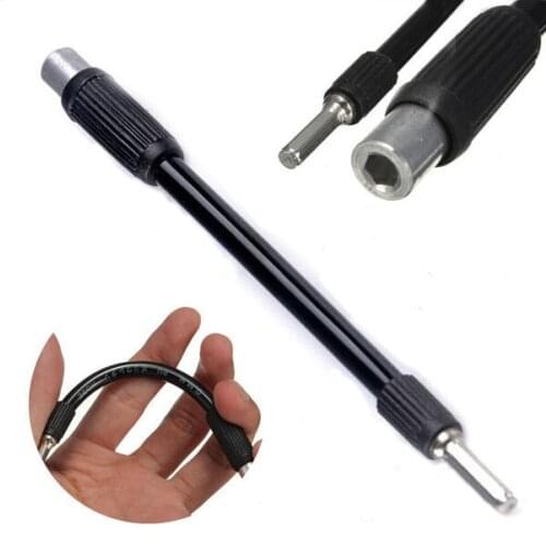 Hot Sale Black Flex Flexible Screwdriver Drill Bit Holde130X8mm Hex Shank Reach Extender Soft Screwdriver