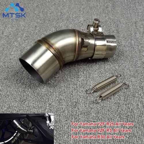 Motorcycle Scooter Muffler Middle Exhaust Link Connecting Pipe For YAMAHA 2015 2016 2017 2018 YZF R25 R3 R 25 R 3 100% Brand New