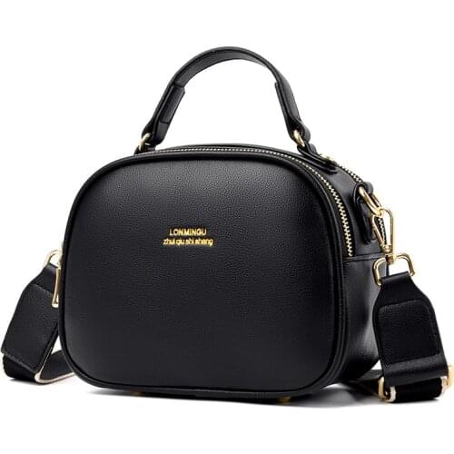 Quality Leather Purses And Handbags For Women 2021 Trend Designer Luxury Shoulder Bag Round Fashion Ladies Crossbody Bags Brand