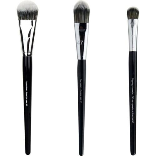 Wood Handle Foundation Brush Loose Powder Blush BB Cream Sculpting Bronzer Makeup Brush #47 #52 Cosmetic Face Beauty Tools