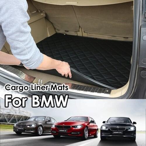 Kcimo Leather Car Trunk Mats for BMW 1 2 3 4 5 6 Series GT X1 X2 X3 X4 X5 X6 Ix3 Cargo Liner Boot Tray Pad Carpets Floor Mat