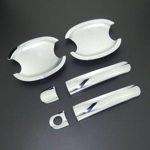 For Seat Leon MK1 MK2 2005-2012 ABS Chrome Side Door Handle Cover Trim Door Bowl Cover Car Styling 2007 2008 2009 2010 2011