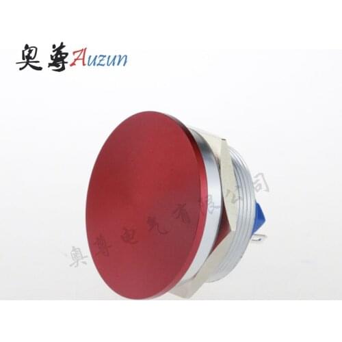 30 mm metal push button switch reset button red large contact area current 5 a horn