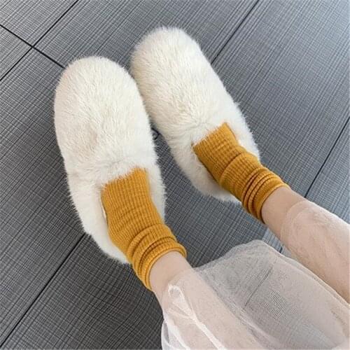 Fashion Women Winter Flat Warm Fur Snow Boots Ankle Boots Womens Suede Ladies Platform Short Furry Plush Female Casual Shoes
