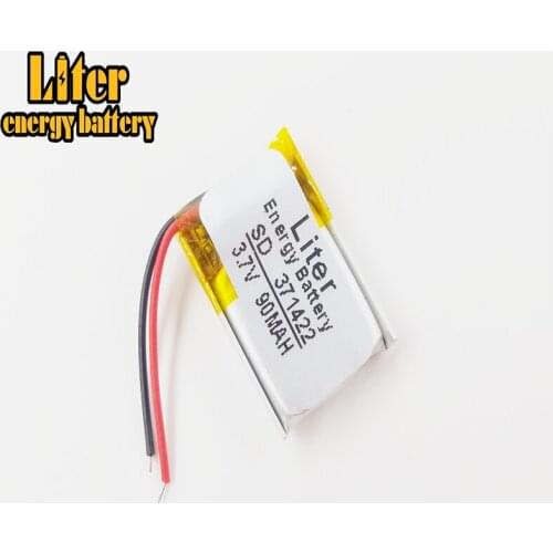 MP3 MP4 3.7V lithium battery 371422 P371422 90MAH MP3 Bluetooth Battery Clips Battery