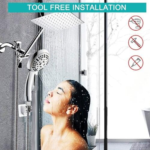 Bathroom Shower Set Pressurized Stainless Steel Bathroom Multifunctional Shower Handheld Shower Holder and Rainfall Shower Bath