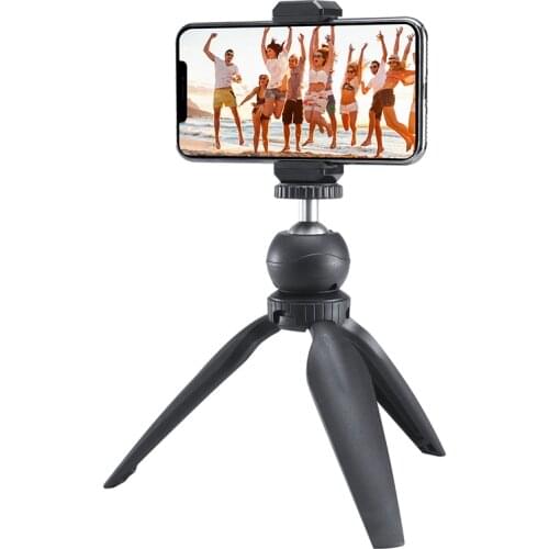 Table Top Mini Tripod Smartphone Mount Base Bluetooth Remote Controller Clip Holder for iPhone Samsung Android Mobile Vlogging