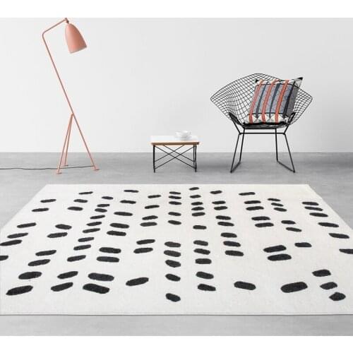 Nordic home decoration area rug in beige color ,Modern style abstract geometric carpet , villa rug
