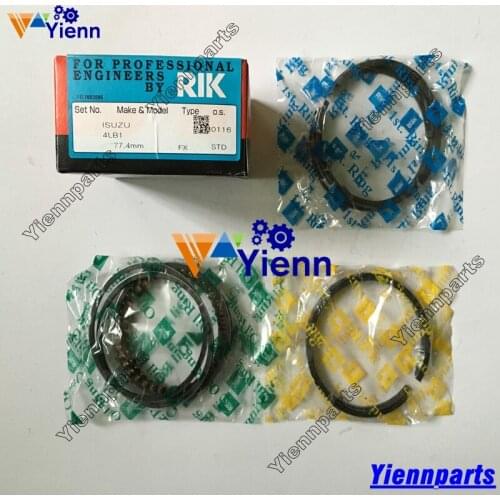 For Isuzu 4LB1 Piston Ring 8-97034-609-0 RIK Ring for SUMITOMO SH30JX/UJ Mini excavators 3LB1 4LB1 diesel engine repair parts