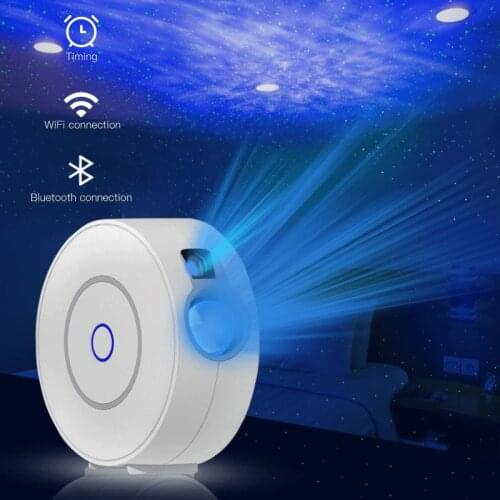 Tuya Smart Star Projector WiFi Laser Starry Sky Projector Waving Night Light Led Colorful Home Atmosphere Light Works With Alexa
